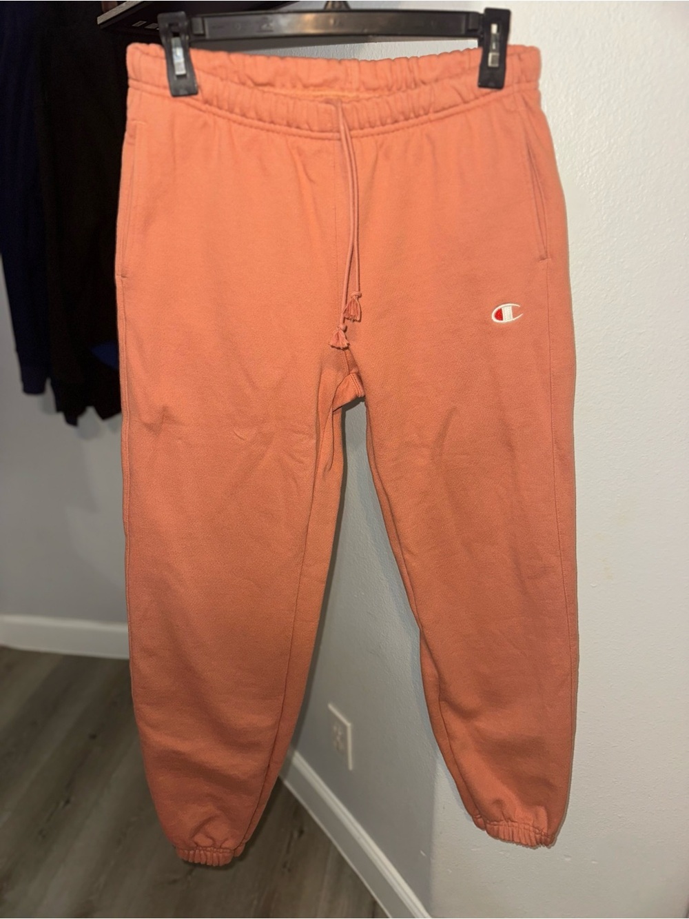 Champion Women’s Coral Orange Jogger Sweatpants Reserve Weave Made to Test Time
